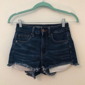 American Eagle // High-Rise Shortie Denim Shorts